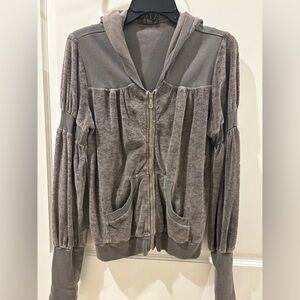XCVI Gray Teddy Jacket for Women